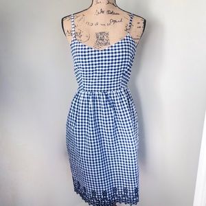 Draper James Embroidered Gingham Dress
